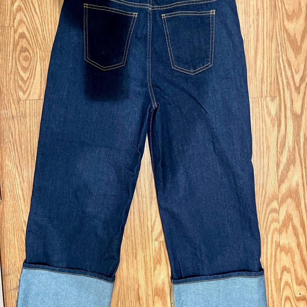 Zara Dark Indigo Blue Straight Jeans